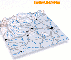 3d view of Bagnoli di Sopra