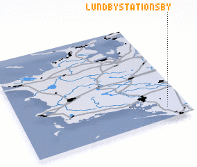 3d view of Lundby Stationsby