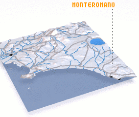 3d view of Monte Romano