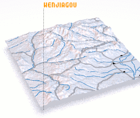 3d view of Wenjiagou