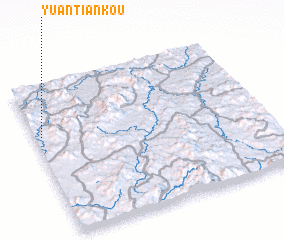 3d view of Yuantiankou