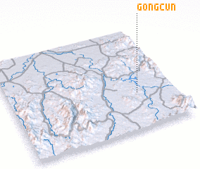 3d view of Gongcun