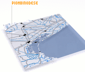 3d view of Piombino Dese