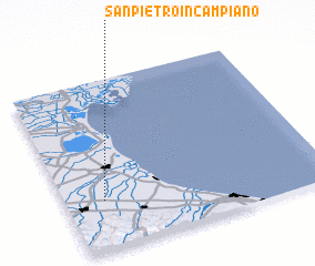 3d view of San Pietro in Campiano