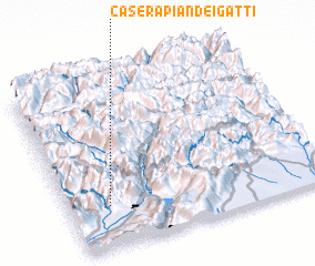 3d view of Casera Pian dei Gatti