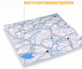 3d view of Monte Santa Maria Tiberina