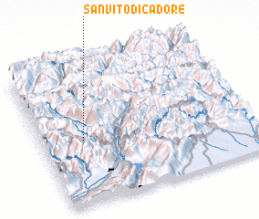 3d view of San Vito di Cadore