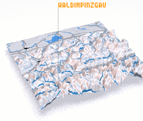 3d view of Wald im Pinzgau