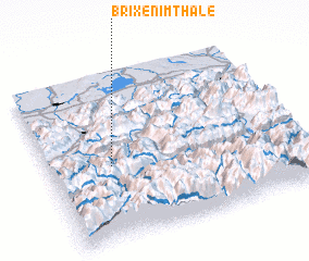 3d view of Brixen im Thale