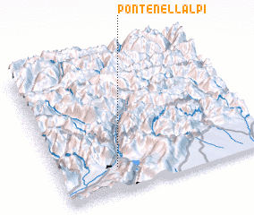 3d view of Ponte nellʼAlpi