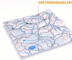 3d view of Santa Maria di Galeria