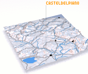 3d view of Castel del Piano