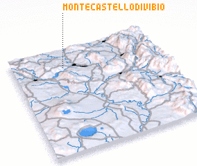 3d view of Monte Castello di Vibio