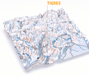 3d view of Tignes