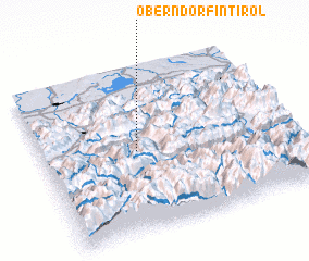 3d view of Oberndorf in Tirol