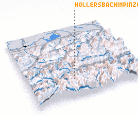 3d view of Hollersbach im Pinzgau