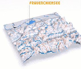 3d view of Frauenchiemsee