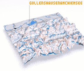 3d view of Gollenshausen am Chiemsee