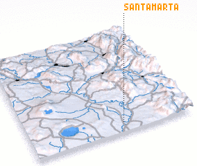 3d view of Santa Marta