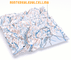 3d view of Montereale Valcellina