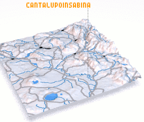 3d view of Cantalupo in Sabina