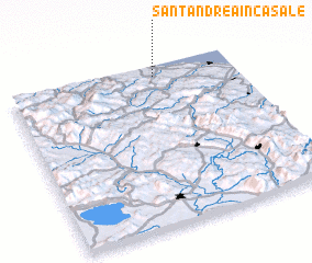 3d view of SantʼAndrea in Casale