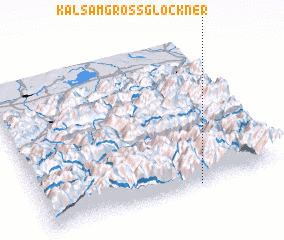 3d view of Kals-am Großglockner