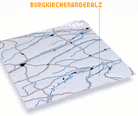 3d view of Burgkirchen an der Alz