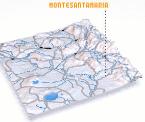 3d view of Monte Santa Maria