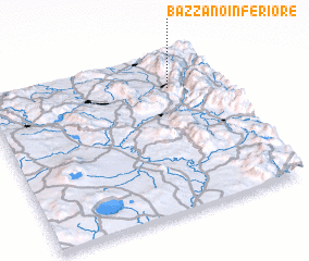 3d view of Bazzano Inferiore