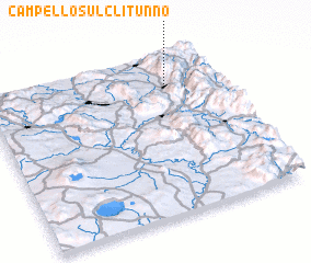 3d view of Campello sul Clitunno