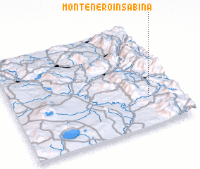 3d view of Montenero in Sabina