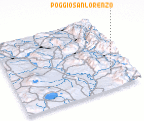 3d view of Poggio San Lorenzo