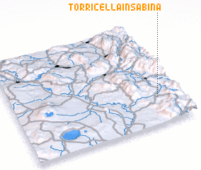 3d view of Torricella in Sabina