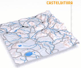 3d view of Castel di Tora