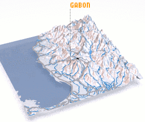 3d view of Gabon