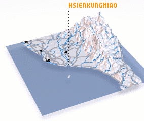 3d view of Hsien-kung-miao