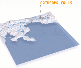 3d view of Cathedral Falls