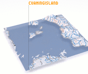 3d view of Cuaming Island