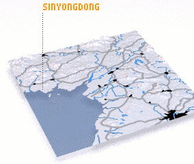 3d view of Sinyŏng-dong