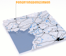 3d view of Pongmyŏngdong-Simwŏn