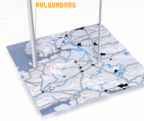 3d view of Pulgŭm-dong