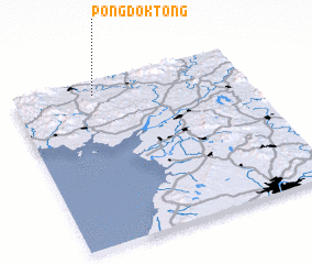 3d view of Pongdŏk-tong