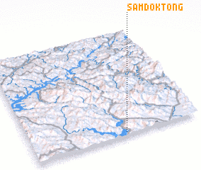 3d view of Samdŏk-tong