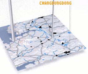 3d view of Changdŭng-dong
