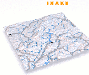 3d view of Kŏnjung-ni