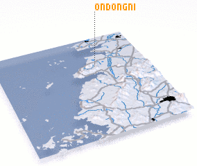 3d view of Ŏndong-ni