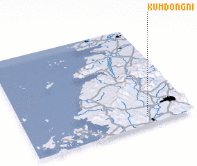 3d view of Kŭmdong-ni