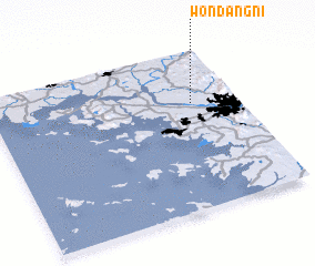 3d view of Wŏndang-ni