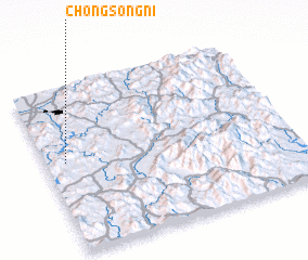 3d view of Chongsŏng-ni